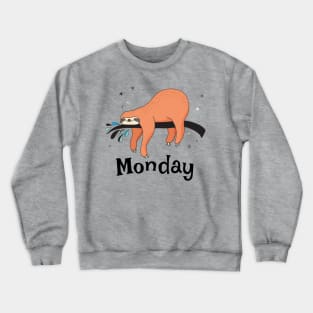 Sloth on Monday Crewneck Sweatshirt